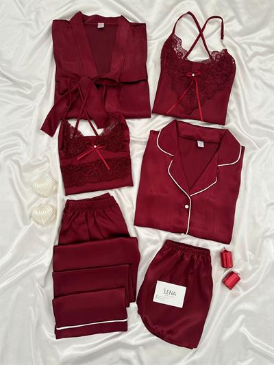 Bordo Harly Çeyiz Seti 