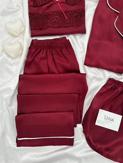 Bordo Harly Çeyiz Seti 