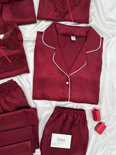 Bordo Harly Çeyiz Seti 