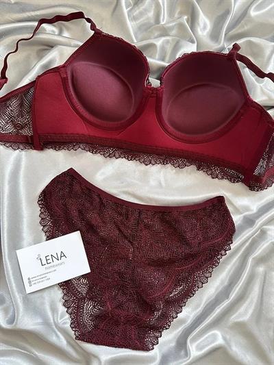 Bordo Konfor Sütyen Takımı