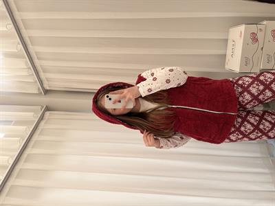 Bordo Peluş Yelekli 3lü Takım