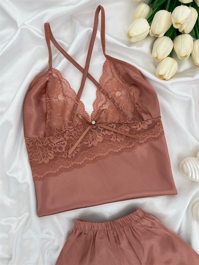 Bronz Beauty Saten Takımı