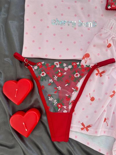 Cherry Bomb İç Çamaşırlı Şortlu Pijama Takımı