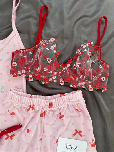 Cherry Bomb İç Çamaşırlı Şortlu Pijama Takımı