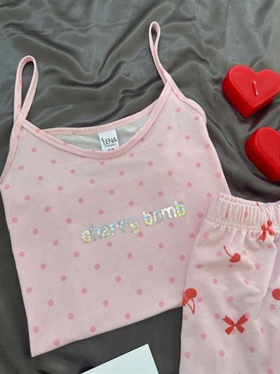 Cherry Bomb Şortlu Pijama Takımı 