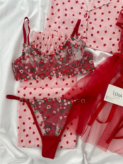 Çilek Buketi Altılı Özel Set