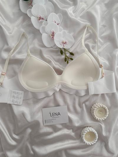 Clara Ekru Lazer Kesim Sütyen