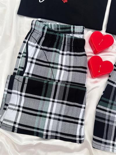 Diğer Yarım Şortlu Çift Pijama Takımı