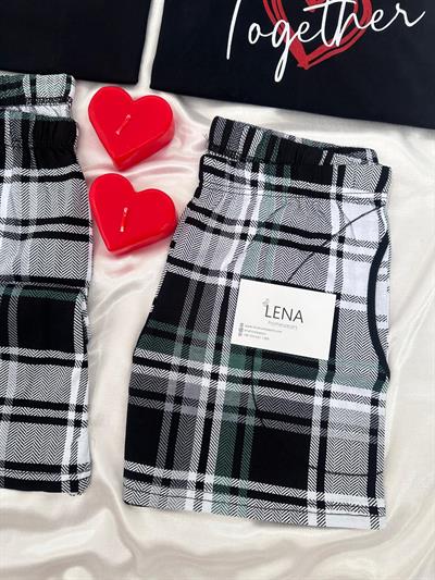 Diğer Yarım Şortlu Çift Pijama Takımı