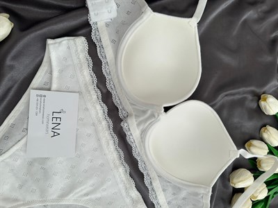 Ekru Cotton Destekli Sütyen Takım