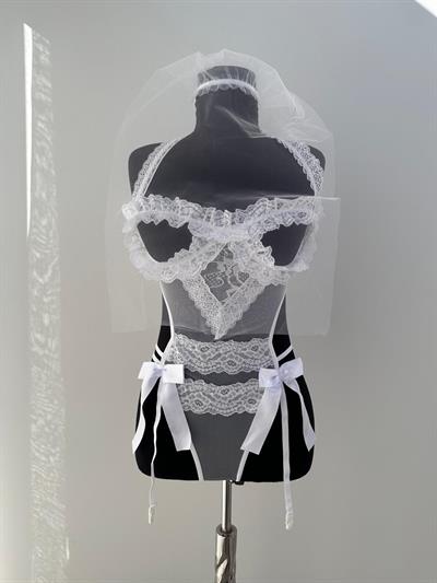 Ekru Gelin Jartiyer Takımı