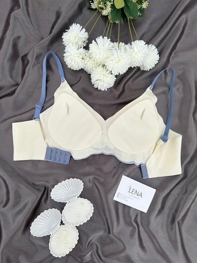 Ekru Kalp Detaylı Lazer Sütyen