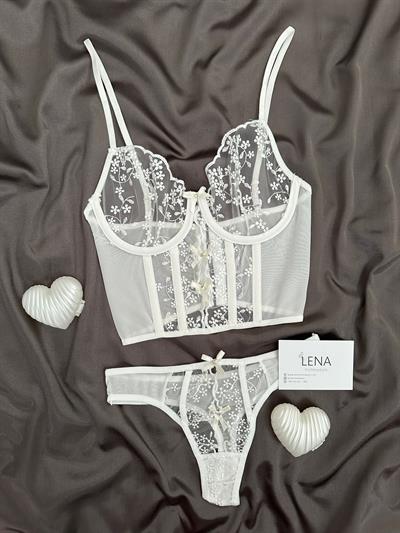 Ekru Quen Bralet Takımı