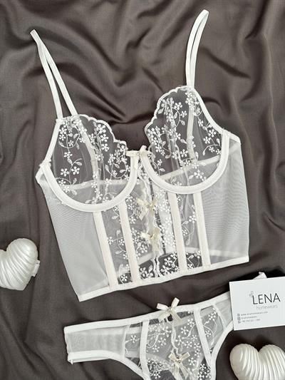 Ekru Quen Bralet Takımı