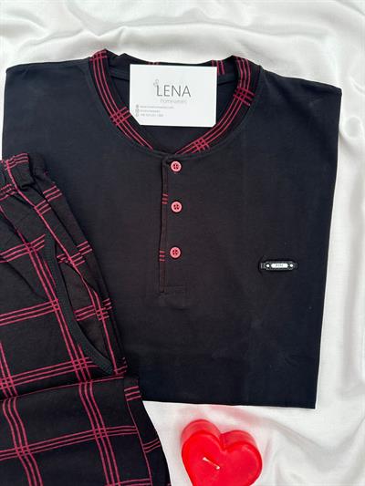 Forse Siyah Ekose Erkek Pijama Takımı