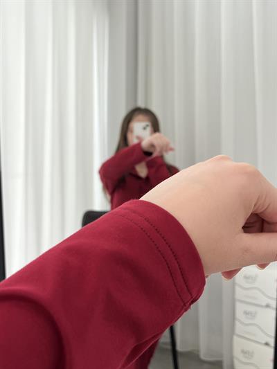 Kadın Kırmızı Sendy Uzun Kollu Pijama Takımı
