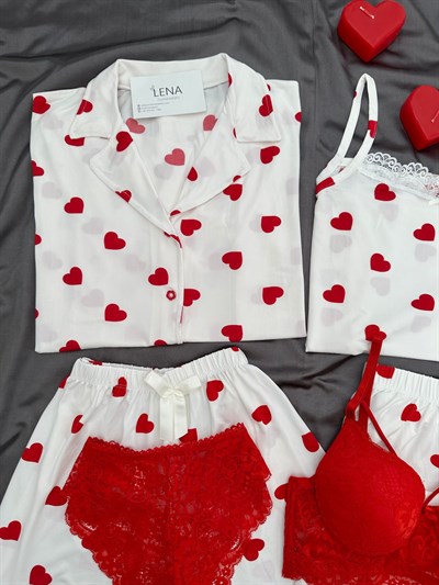 Kalp Döngüsü 6lı Pijama & Çamaşır Seti