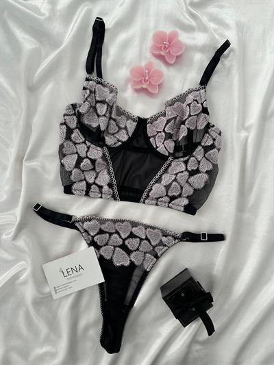 Karia Siyah Bralet Takımı