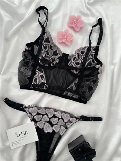 Karia Siyah Bralet Takımı