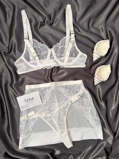 Katty Ekru 3lü Bralet Takım