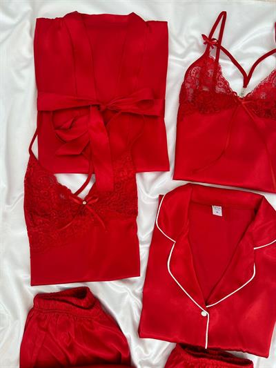 Kırmızı Harly Çeyiz Seti 