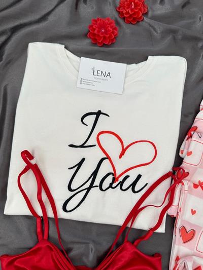 Kırmızı Kalpli Termal Pijama Seti