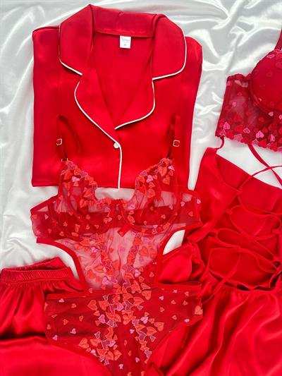 Kırmızı Nishan 6lı Set