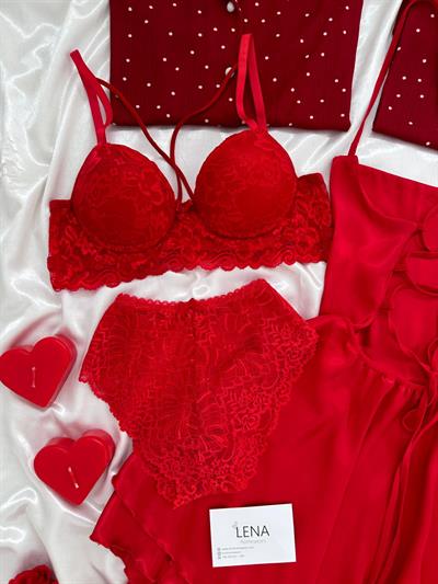 Kırmızı Valaria Aşk 5li Özel Set 