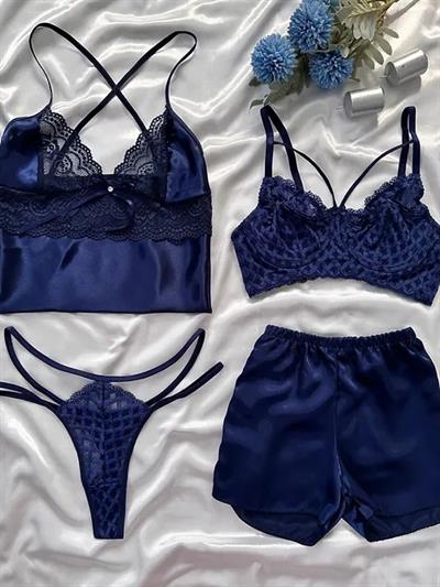 Lacivert 4lü Set