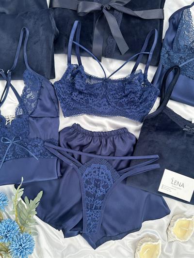 Lacivert Elegant 8li Çeyiz Seti 