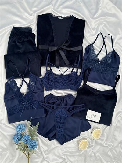 Lacivert Elegant 8li Çeyiz Seti 