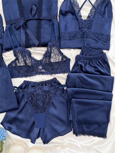 Lacivert Elegant 8li Çeyiz Seti 