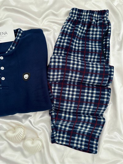 Lacivert Polar Erkek Pijama Takımı