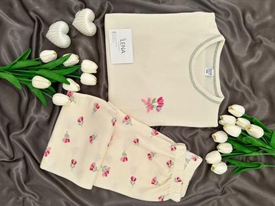 Lale Devri Waflle Pijama Takım 