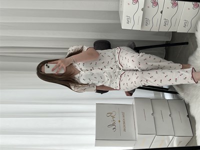 Lale Zamanı Dörtlü Pijama Takımı