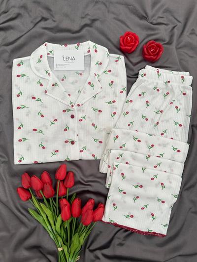 Lale Zamanı Kısa Kollu Pijama Takımı