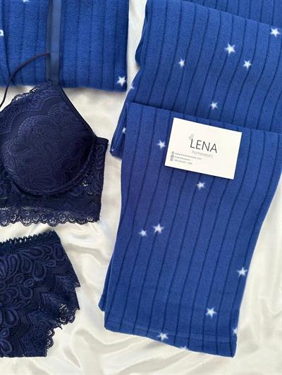 Larcivet Yıldızlı Dörtlü Polar Pijama Seti