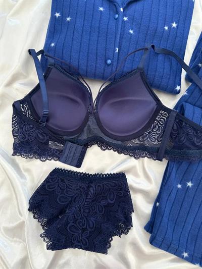 Larcivet Yıldızlı Dörtlü Polar Pijama Seti