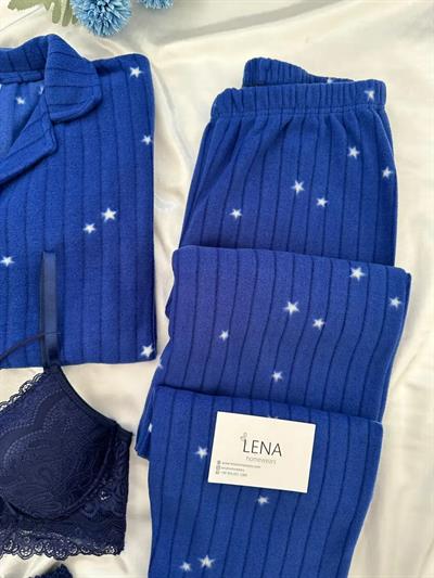 Larcivet Yıldızlı Dörtlü Polar Pijama Seti