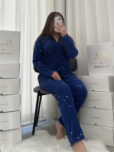 Larcivet Yıldızlı Polar Pijama Takımı