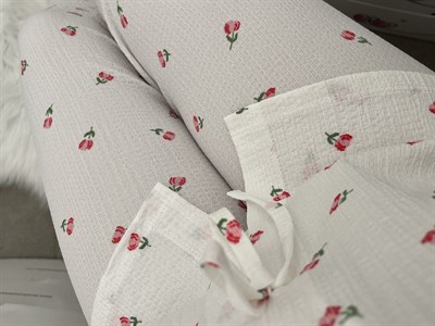 Laris Pembe Lale Bürümcük Pijama Takımı