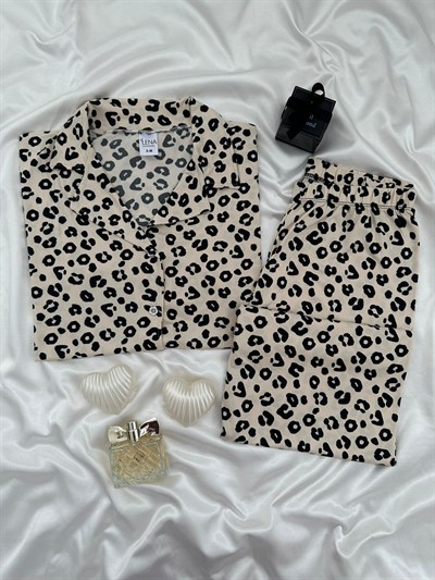 Leopar Kısa Kollu Milan Pijama Takımı