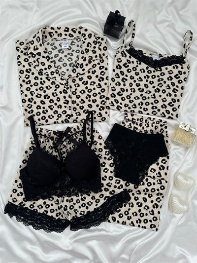 Leopar Milan 6'lı Pijama & Çamaşır Seti