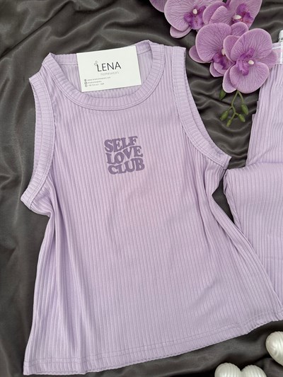 Lila Miray Askılı Pijama Takımı