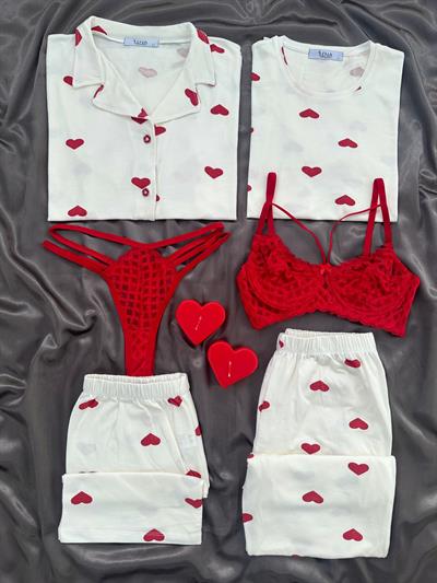 Love You 6lı Pijama Seti 