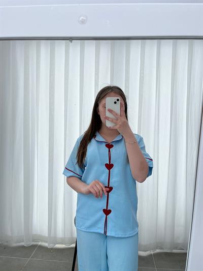 Mavi Kalbim Sende Pijama Seti