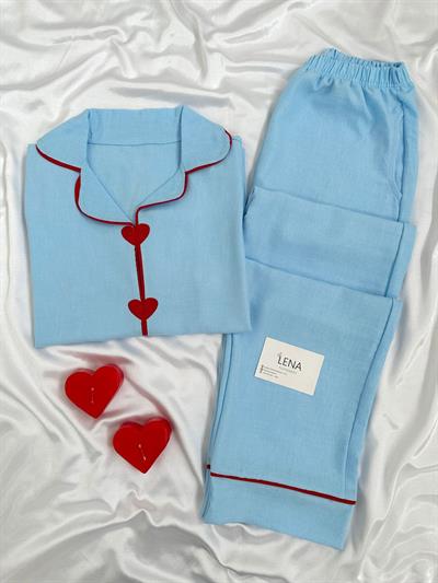 Mavi Kalbim Sende Pijama Seti