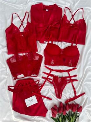 Mina Red 7li Çeyiz Seti 