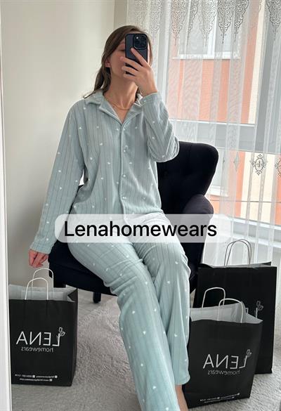 Mint Kalpler Polar Pijama Seti 