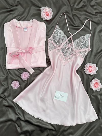 Pembe Delüks İpeksi Saten